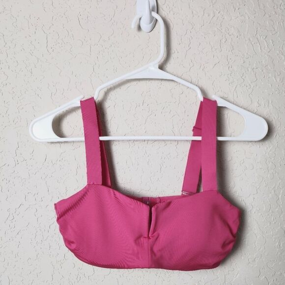 Athleta Square Neck  Swimwear Bikini Top Pink NWOT - Picture 5 of 11